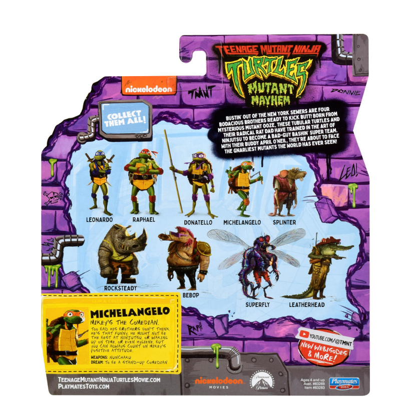 TMNT Mutant Mayhem basic figure - Michelangelo