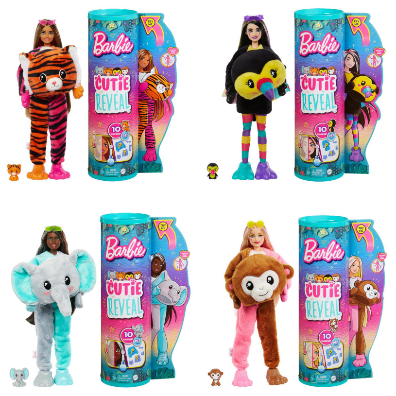 Barbie Cutie Reveal Jungle Series Olifant