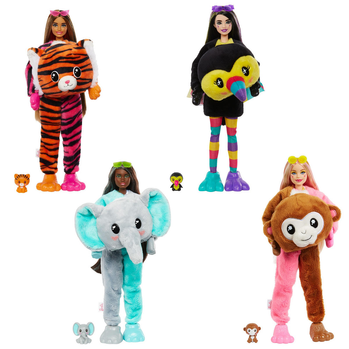 Barbie Cutie Reveal Jungle Series Olifant