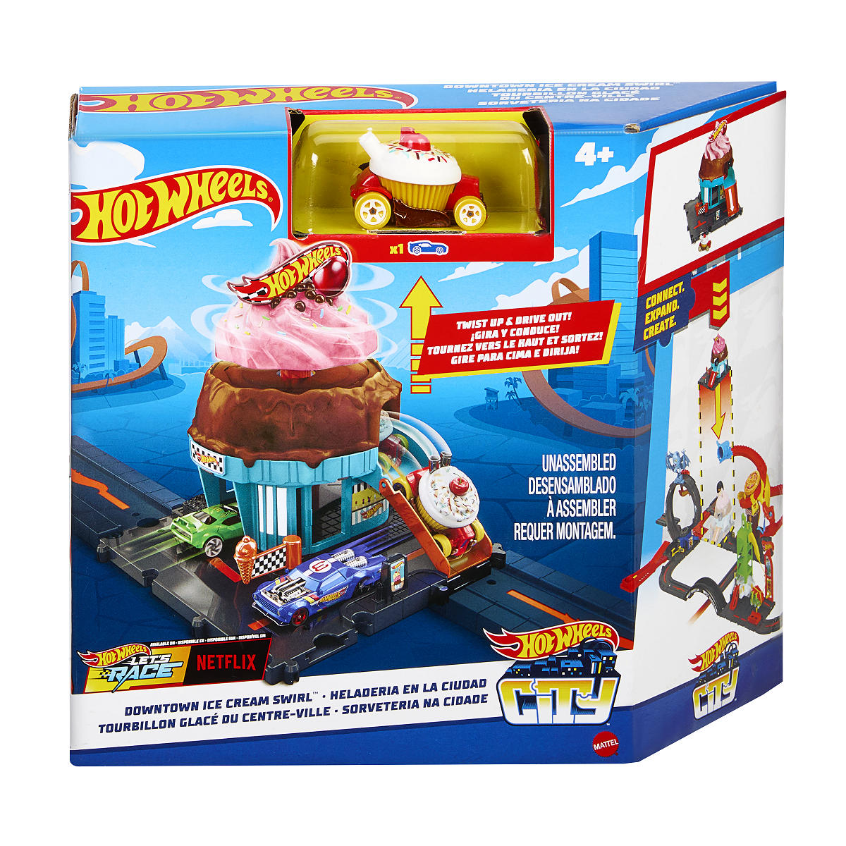 Hot Wheels City Centrum Speelset - Ice Crream Swirl