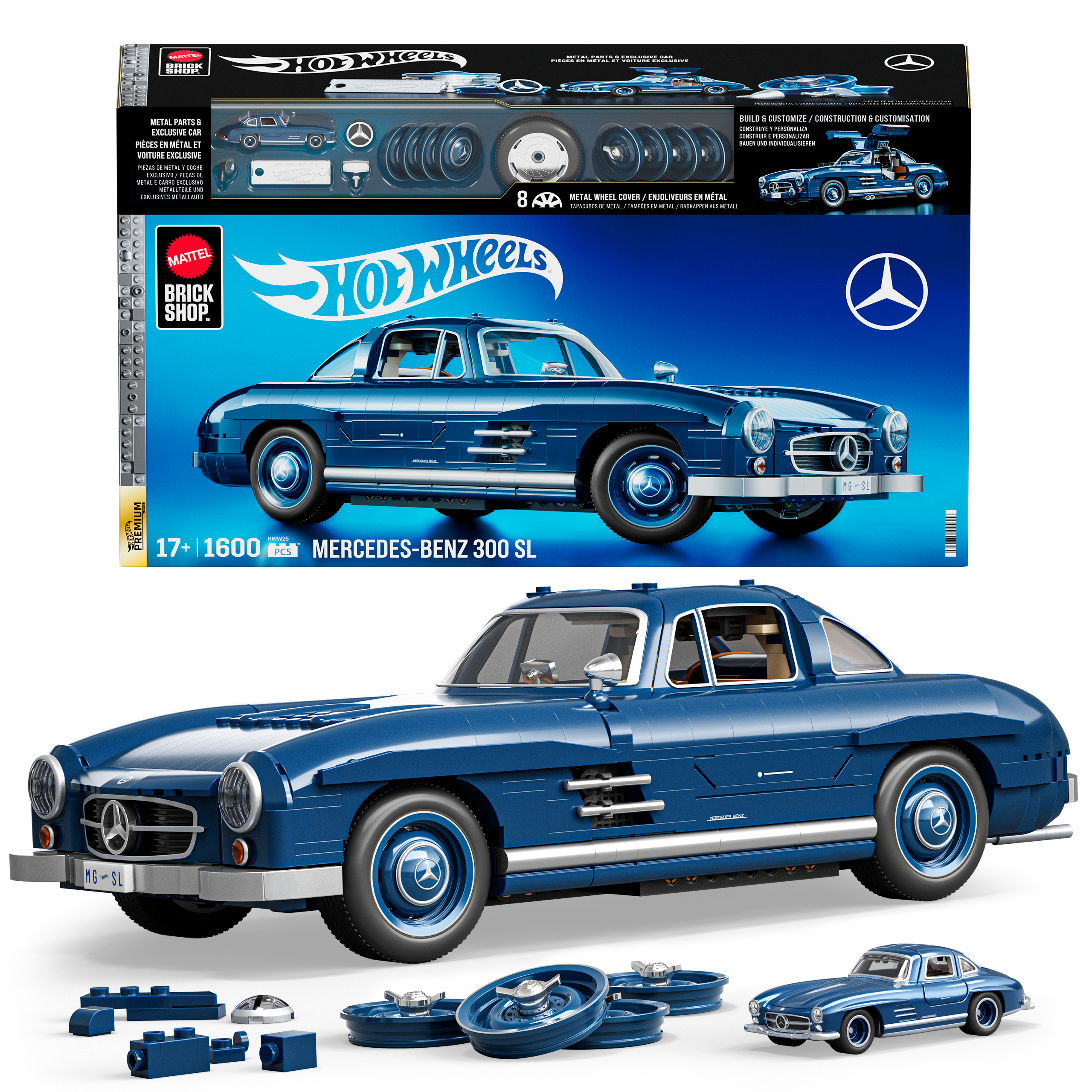 Mattel Brick Shop Hot Wheels Mercedes-Benz 300 SL