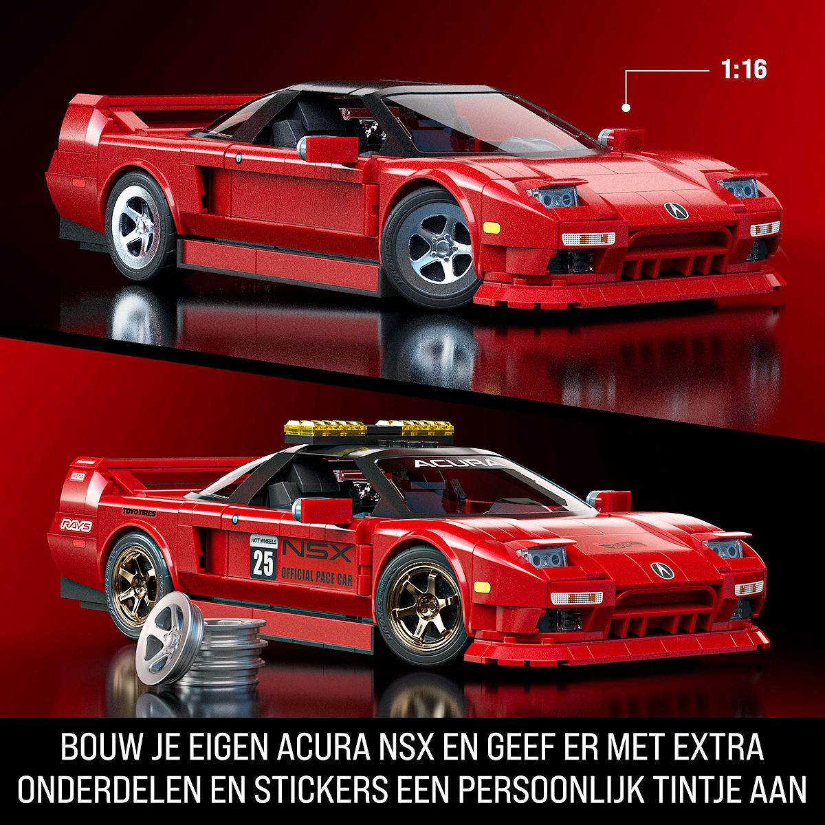 Mattel Brick Shop Hot Wheels '90 Acura NSX