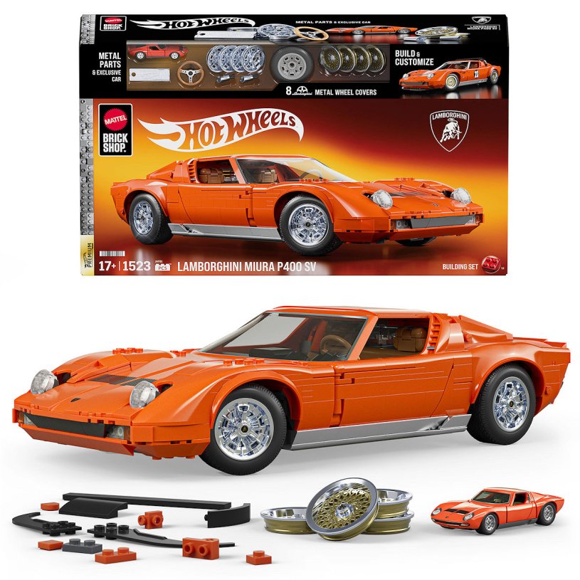 Mattel Brick Shop Hot Wheels 71 Lamborghini Miura P400 SV