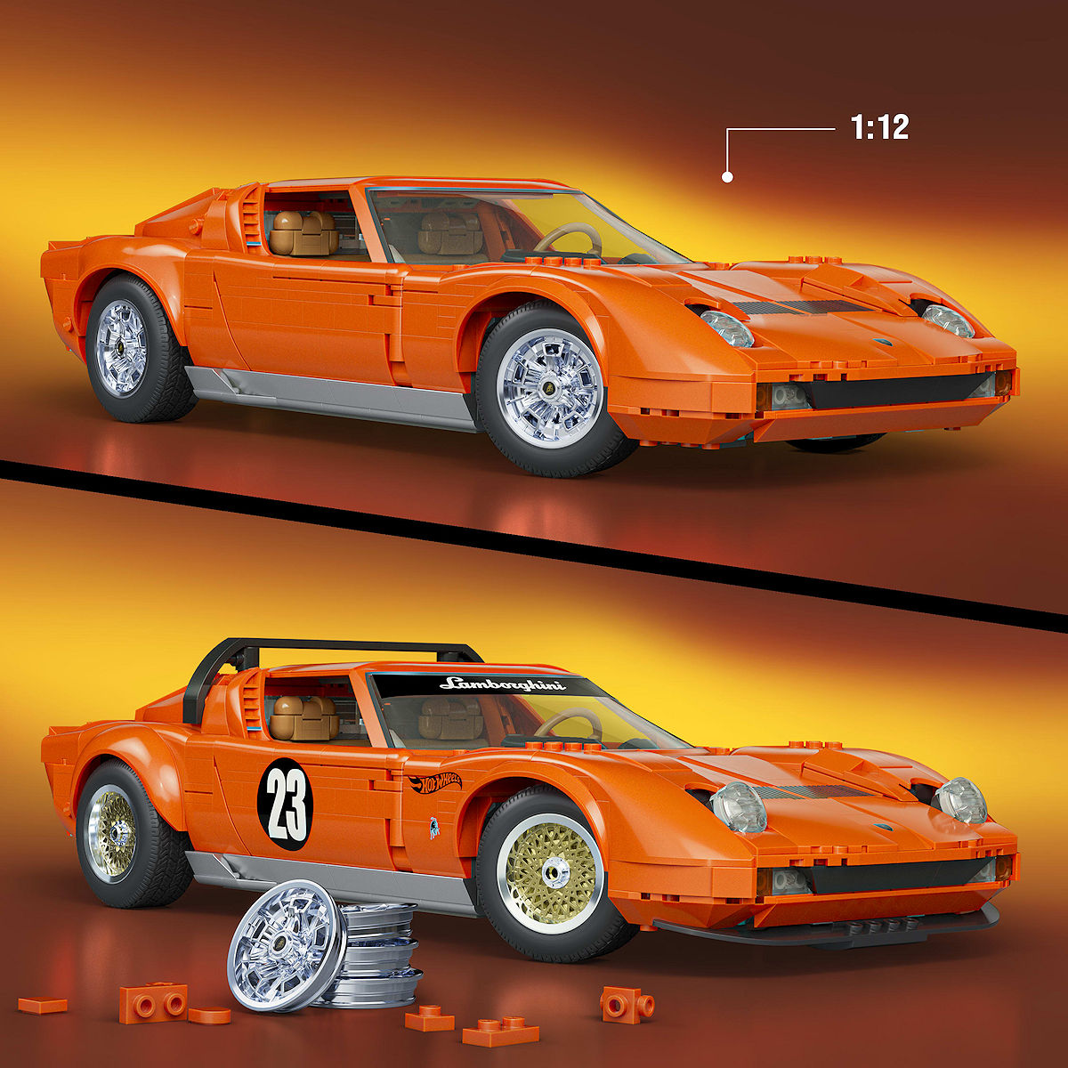 Mattel Brick Shop Hot Wheels 71 Lamborghini Miura P400 SV