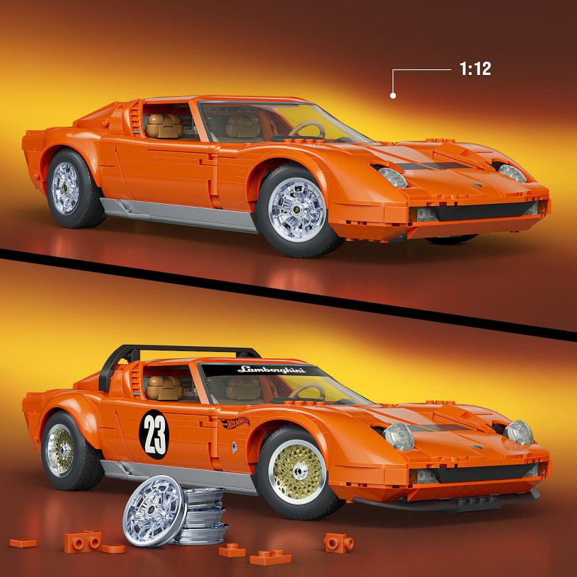 Mattel Brick Shop Hot Wheels 71 Lamborghini Miura P400 SV