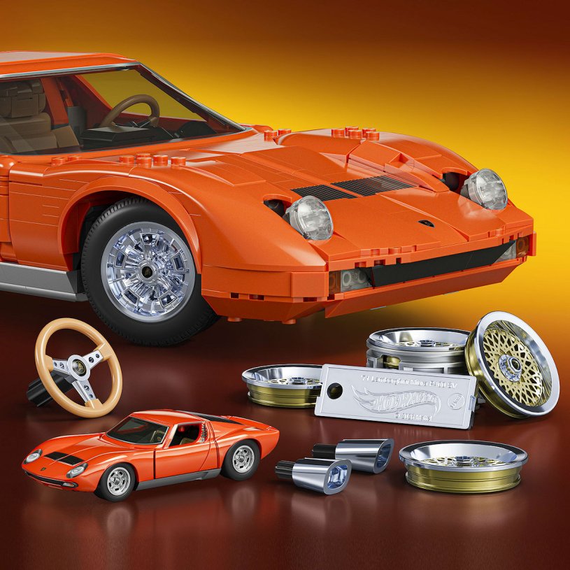 Mattel Brick Shop Hot Wheels 71 Lamborghini Miura P400 SV