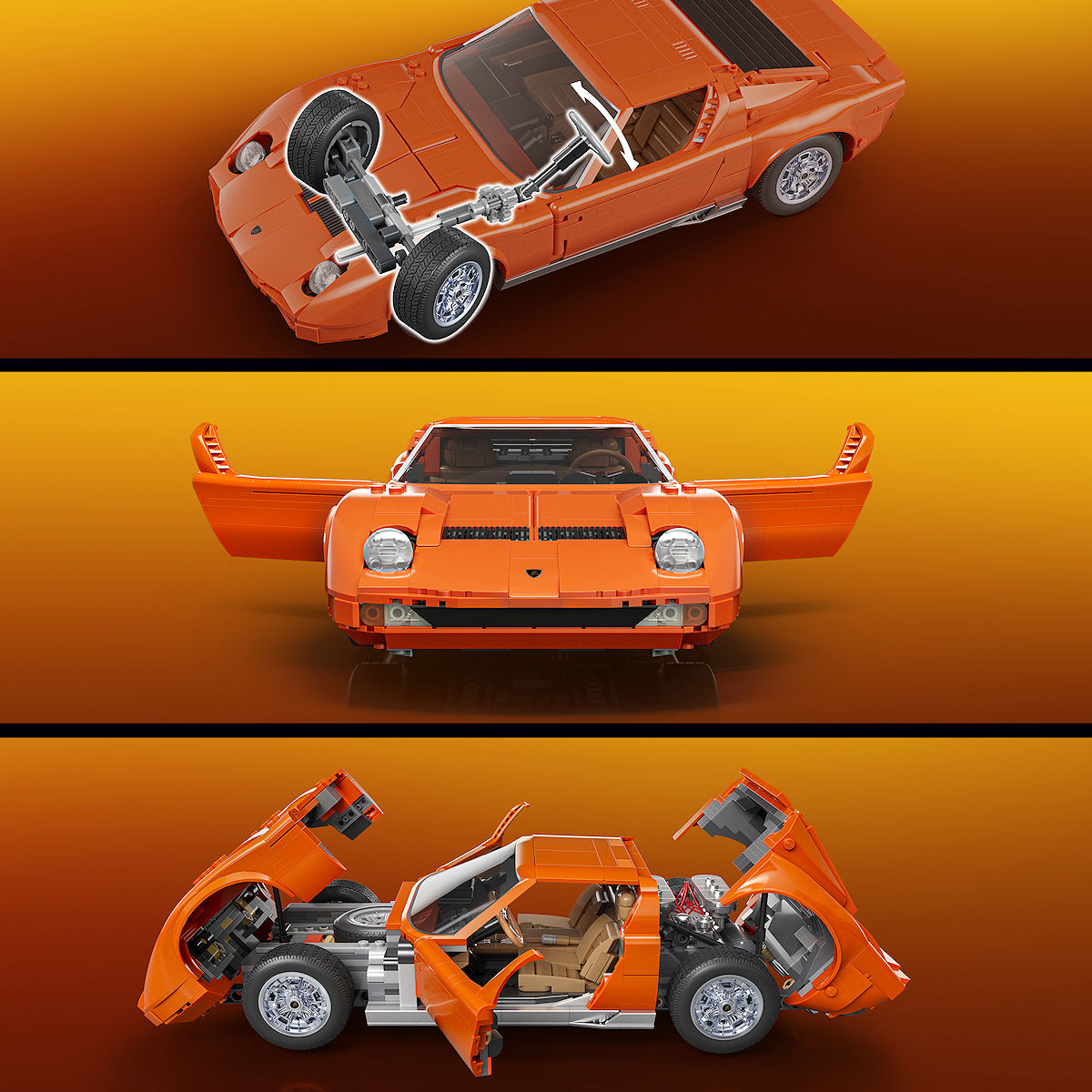 Mattel Brick Shop Hot Wheels 71 Lamborghini Miura P400 SV