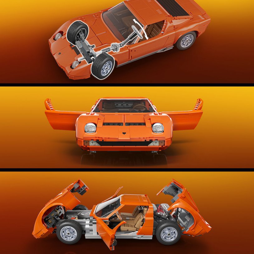 Mattel Brick Shop Hot Wheels 71 Lamborghini Miura P400 SV