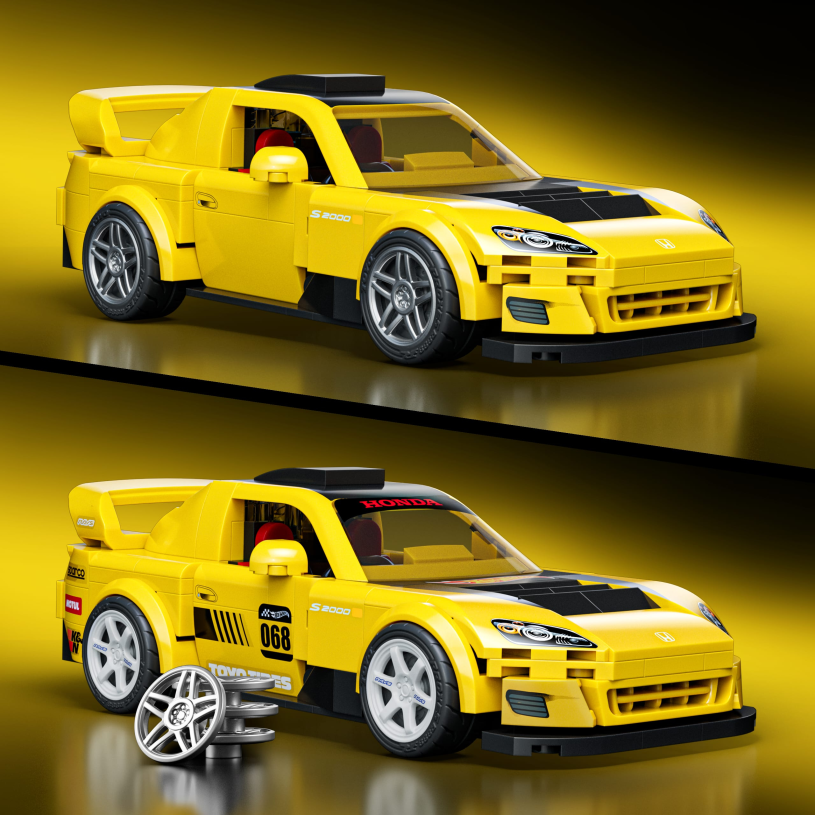 Mattel Brick Shop Hot Wheels Custom '07 Honda S2000