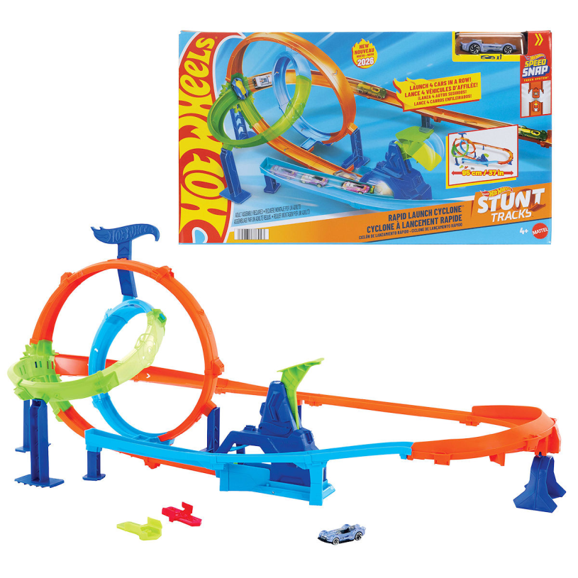 Hot Wheels Stunt Track Snelle Lanceringscycloon