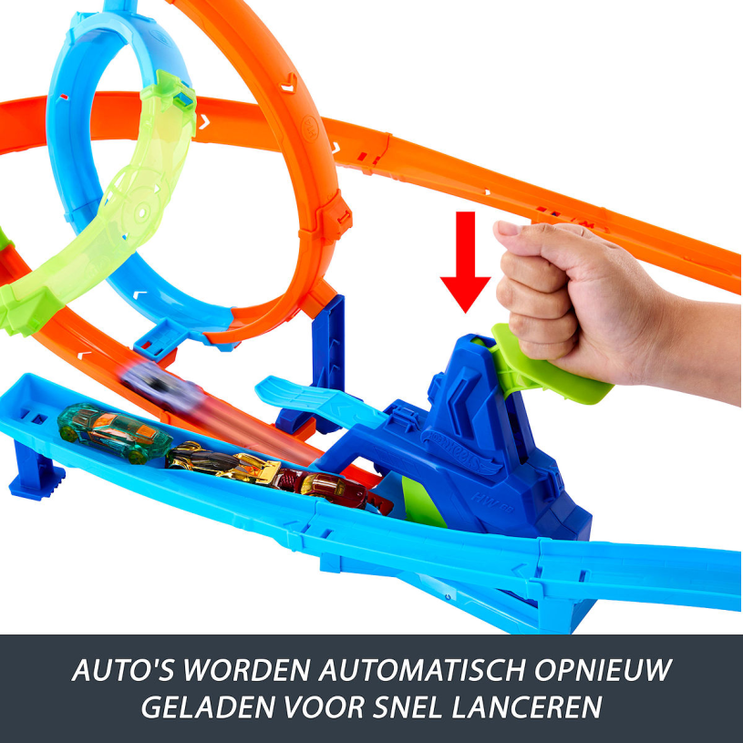 Hot Wheels Stunt Track Snelle Lanceringscycloon