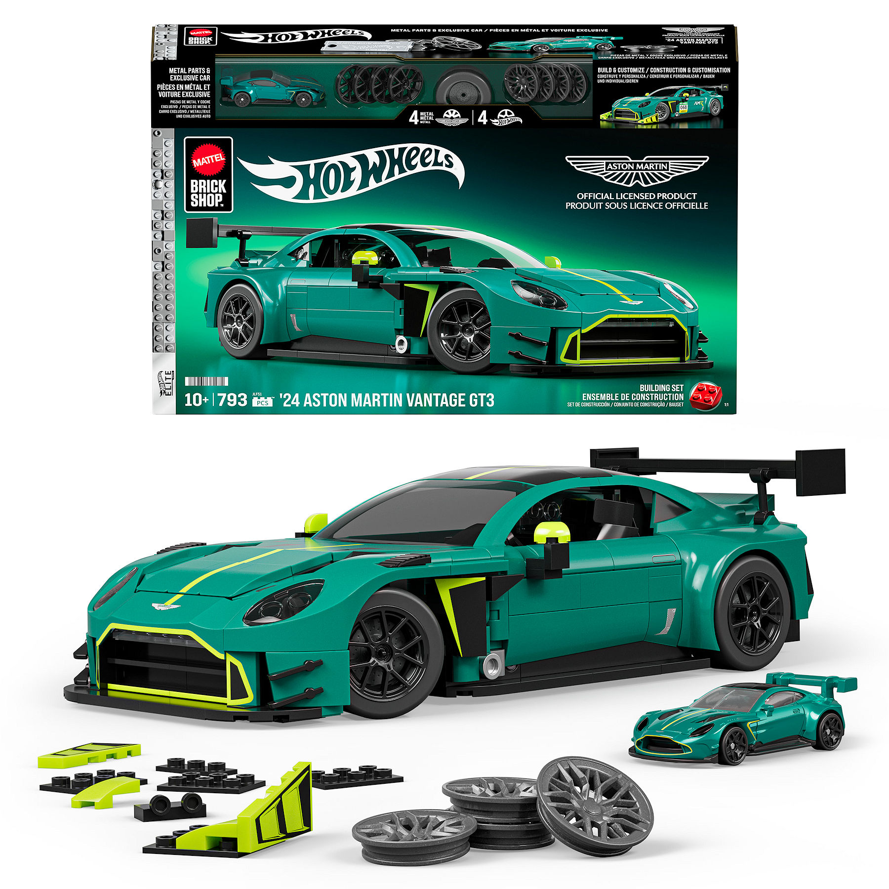 Mattel Brick Shop Hot Wheels Aston Martin Vantage GT3 '24