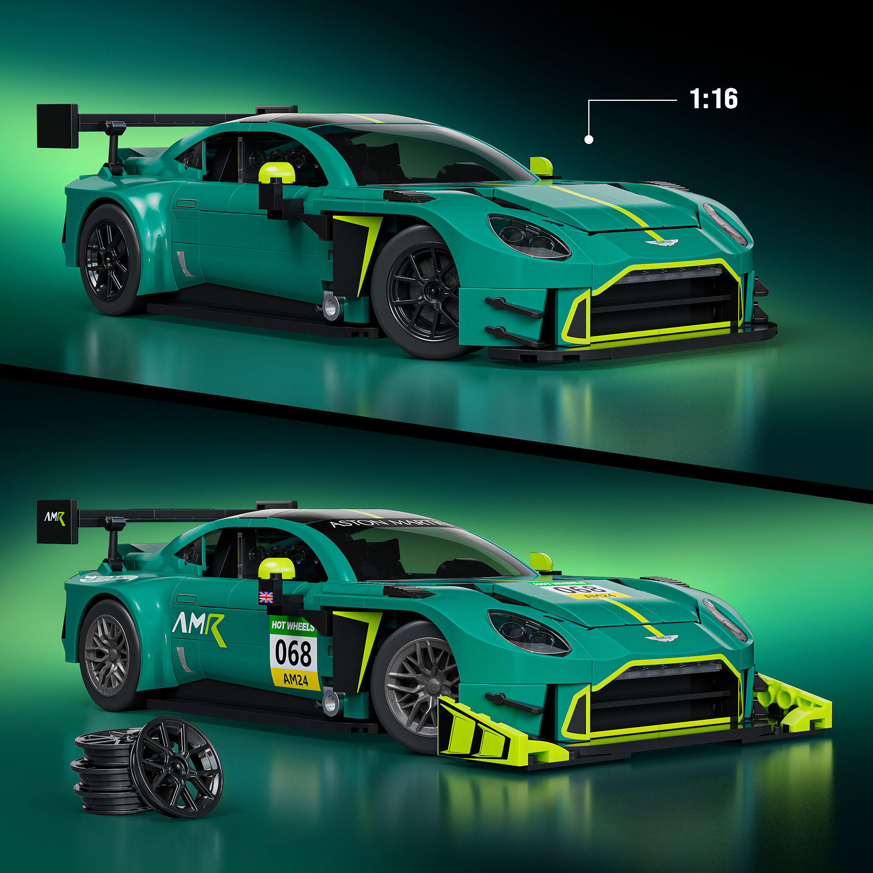 Mattel Brick Shop Hot Wheels Aston Martin Vantage GT3 '24