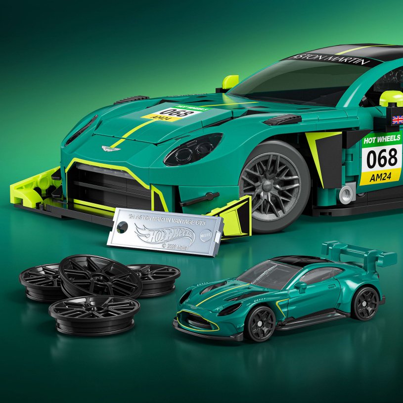 Mattel Brick Shop Hot Wheels Aston Martin Vantage GT3 '24