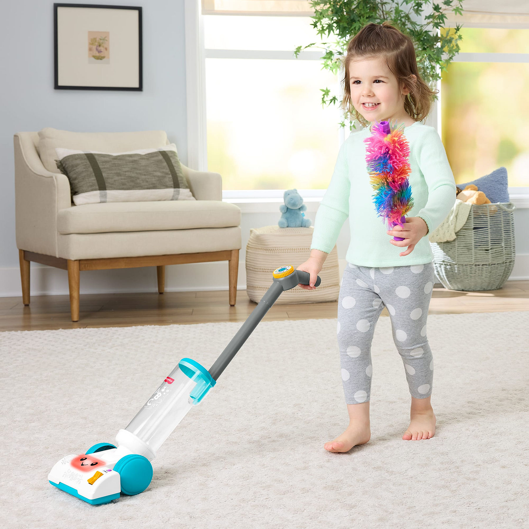 Fisher Price Leerplezier 2-in-1 stofzuiger,