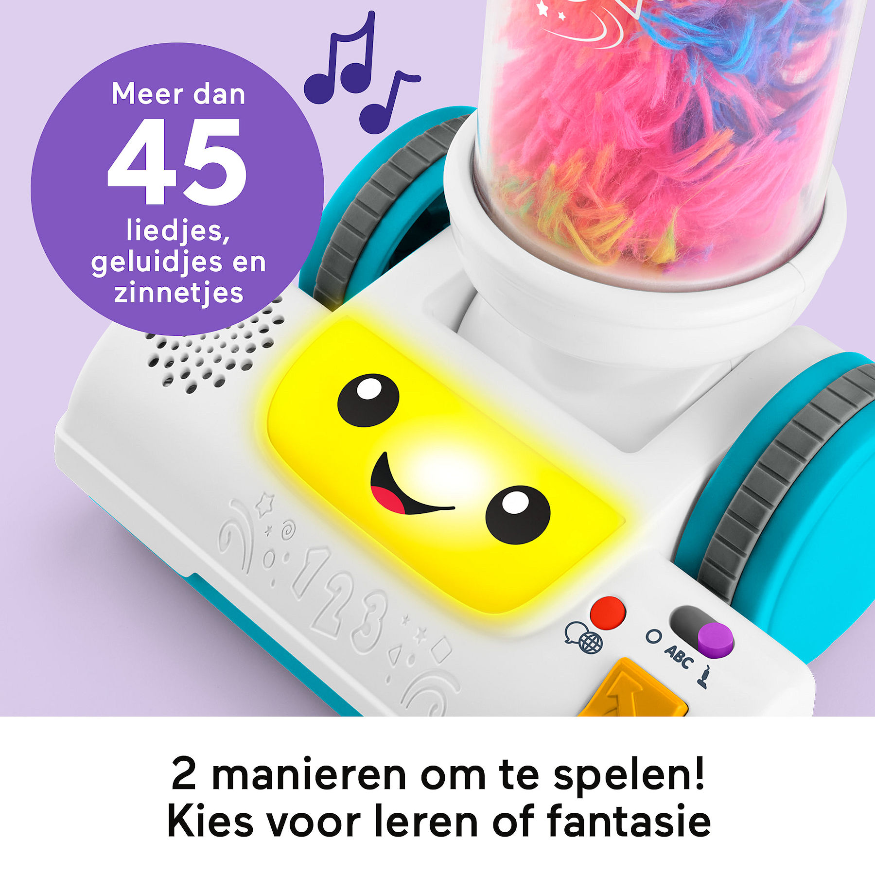 Fisher Price Leerplezier 2-in-1 stofzuiger,