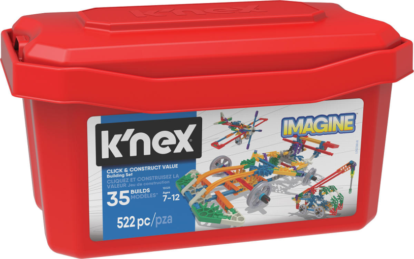 K'NEX Click & Construct Value Bilding Set Red Tub