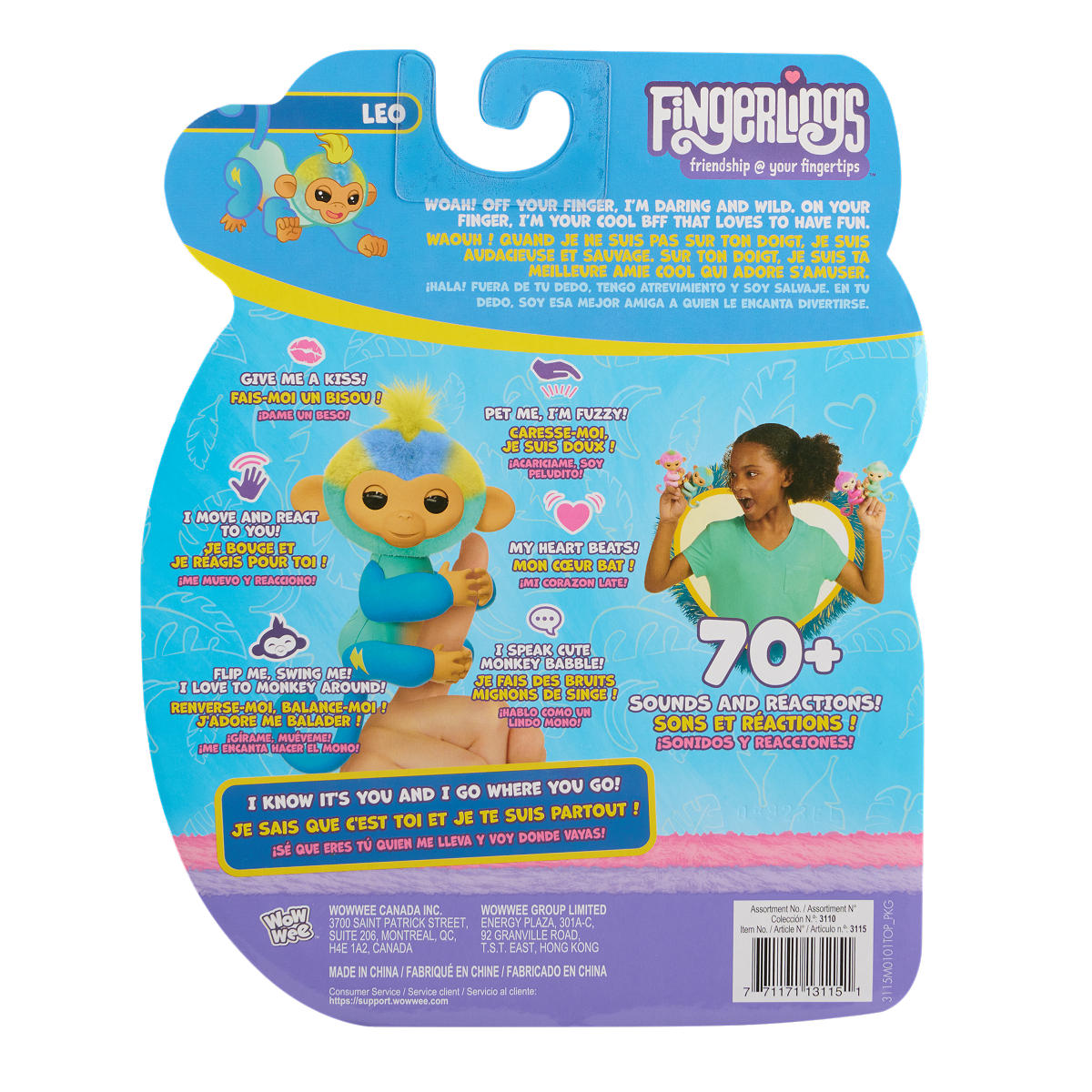 Fingerlings 2.0 Basic Monkey Blue - Leo