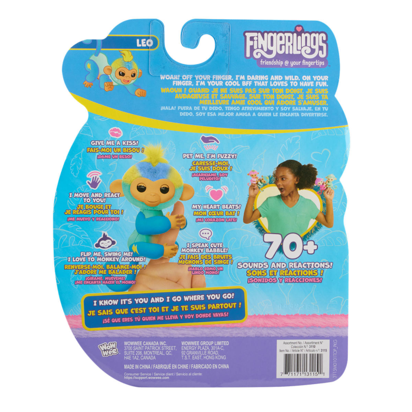 Fingerlings 2.0 Basic Monkey Blue - Leo