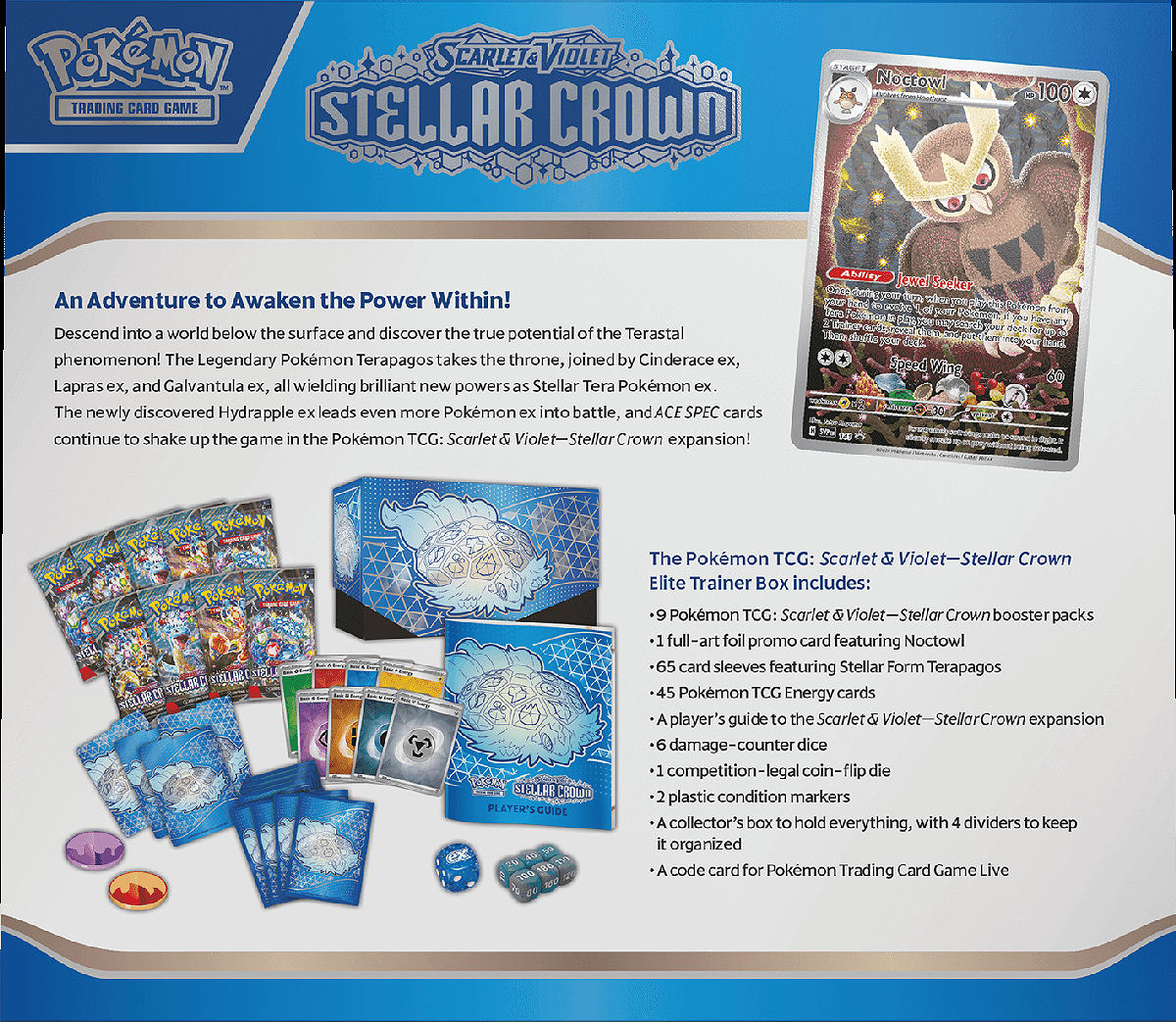 Pokemon TCG SV07 Stellar Crown Elite Trainer Box
