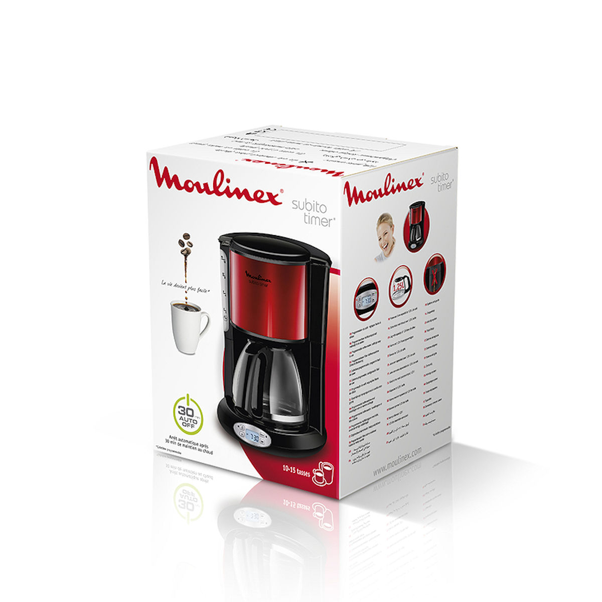 Moulinex FG362D koffiezetapparaat 1,25L 15-kops