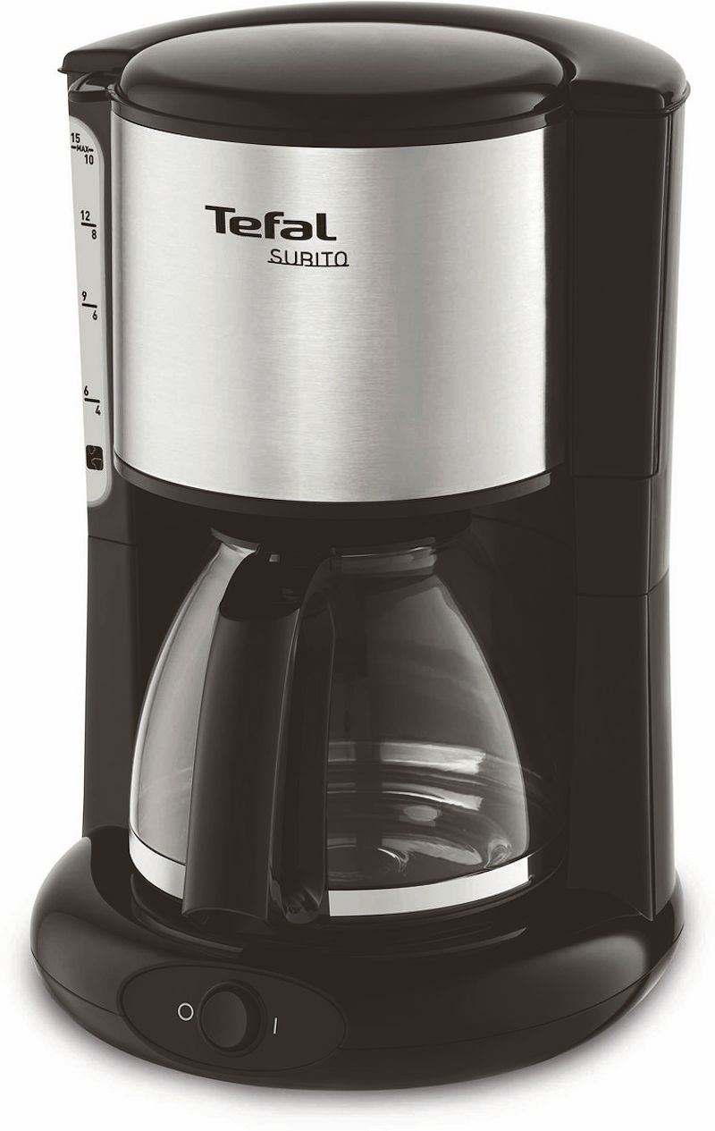 Tefal Subito Koffiezetter 10-15 kops rvs/zwart