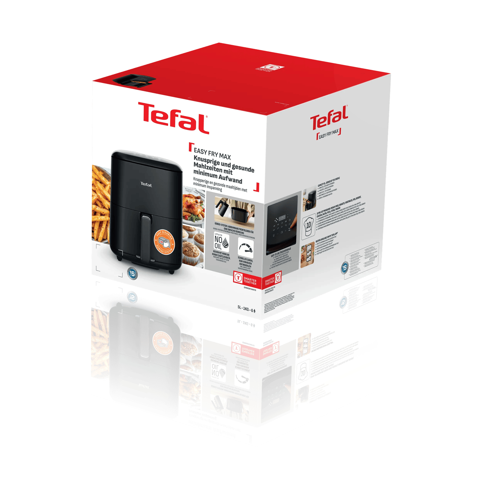 Tefal Airfryer Easy Fry Max Genius 5L - Zwart