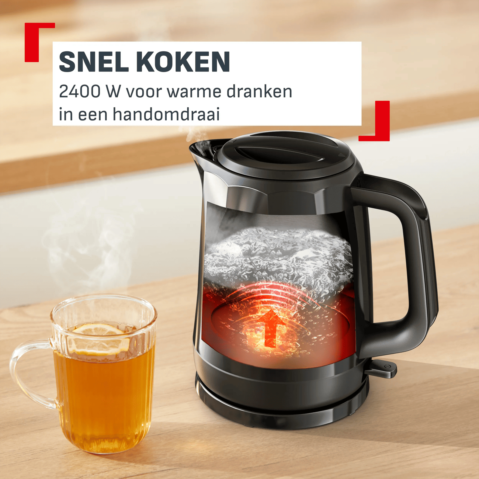 Tefal Express Waterkoker 1,7L - zwart
