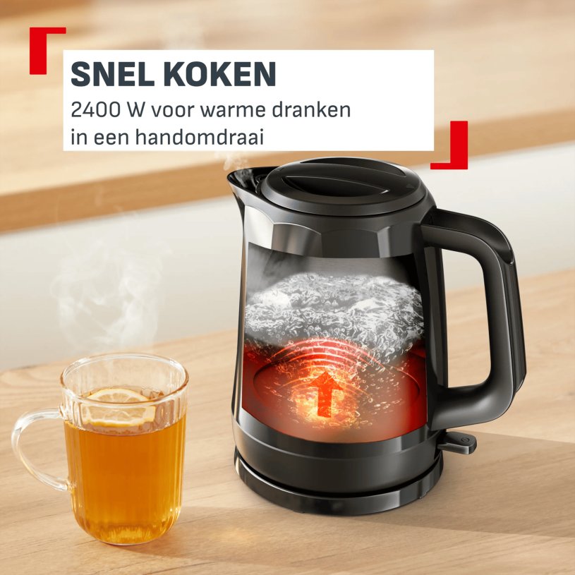 Tefal Express Waterkoker 1,7L - zwart