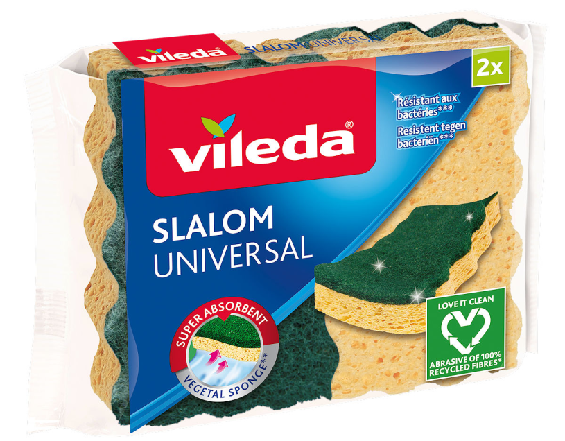 Vileda Slalom Universal schuurspons 2 stuks