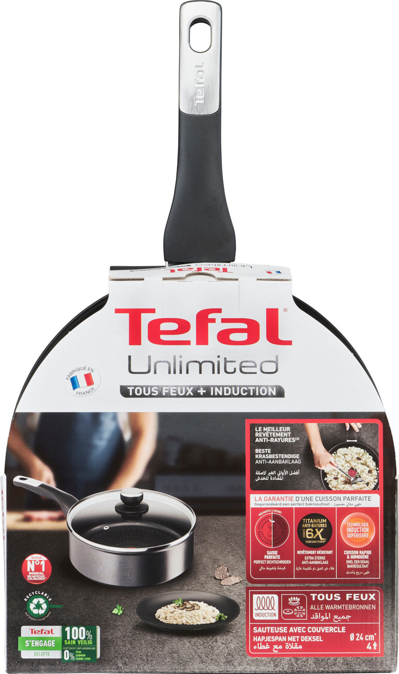 Tefal Unlimited Hapjespan 24 cm + deksel