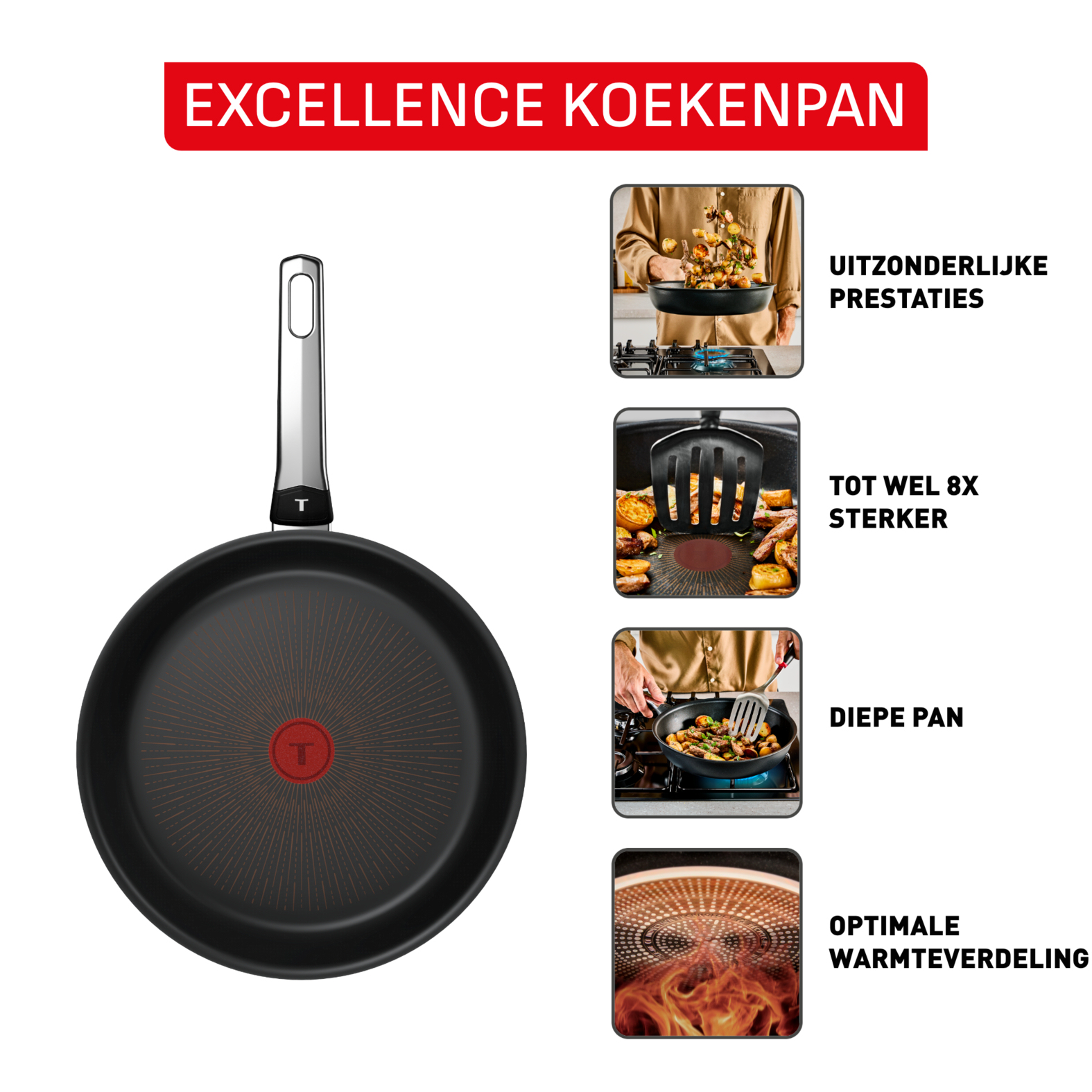 Tefal Excellence Koekenpan 32cm - Inductie
