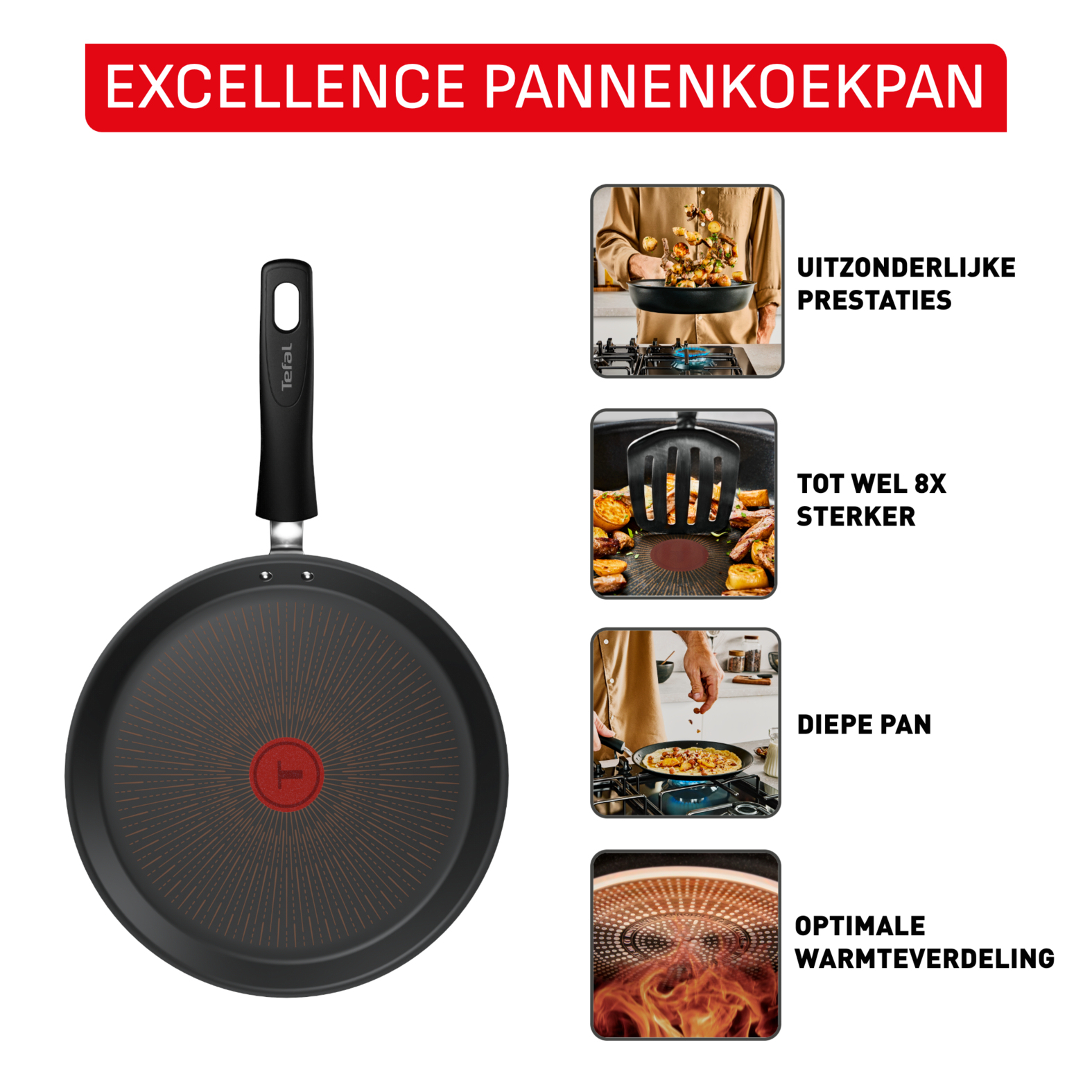 Tefal Excellence Pannenkoekpan 25cm - Inductie