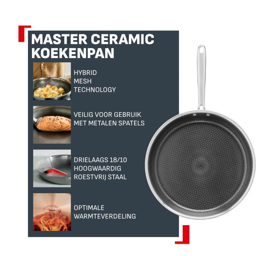 Tefal Master Ceramic Koekenpan 20cm