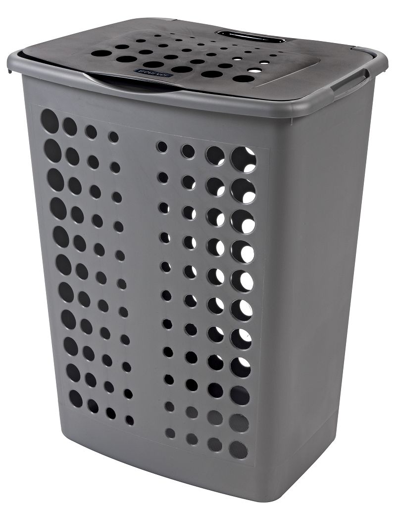 Curver wasbox Victor 60L zilver/antraciet