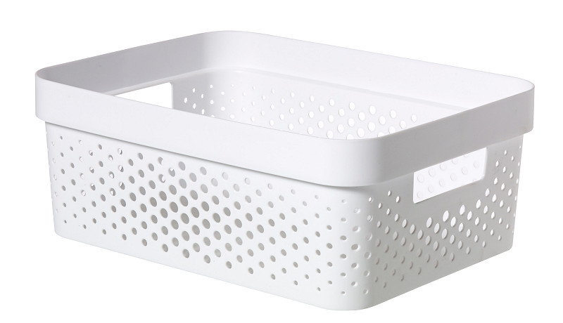 Curver infinity box dots 11L wit 36x27x14cm 100% recycled