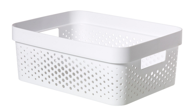 Curver infinity box dots 11L wit 36x27x14cm 100% recycled
