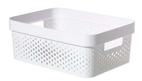 Curver infinity box dots 11L wit 36x27x14cm 100% recycled