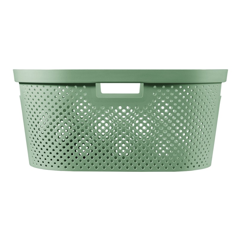 Curver Infinity wasmand dots 40L - 100% recycled zacht groen