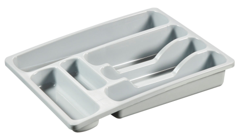 Curver bestekbak 6 vaks medium licht grijs