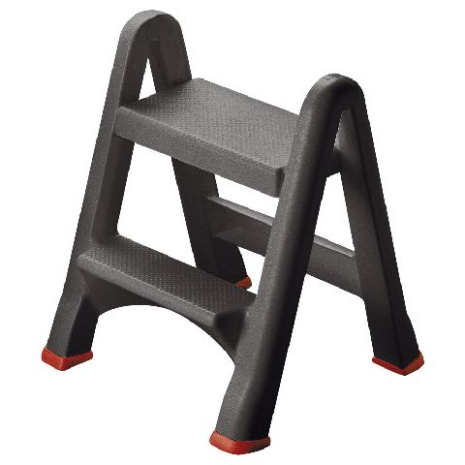 Curver inklapbaar opstapje (tuv) antraciet/rood 49x17x63cm