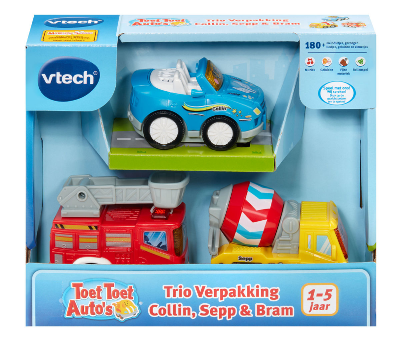 Vtech Toet Toet Auto Trio Pack Collin-Sepp-Bram