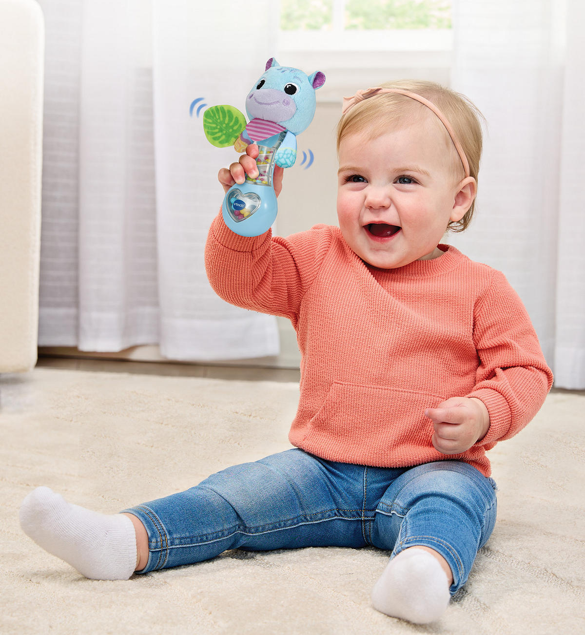 Vtech Dierenvriendjes Rammelaar - Nijlpaard Blauw