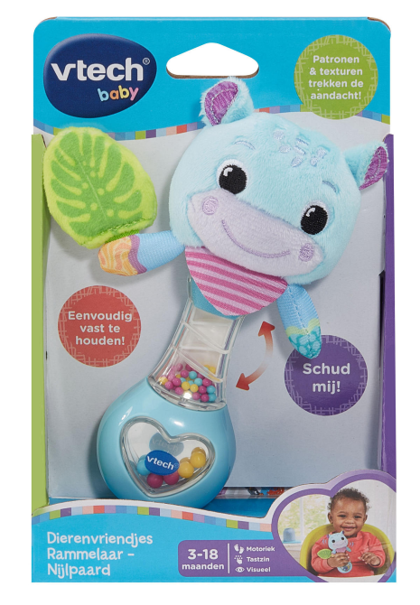 Vtech Dierenvriendjes Rammelaar - Nijlpaard Blauw