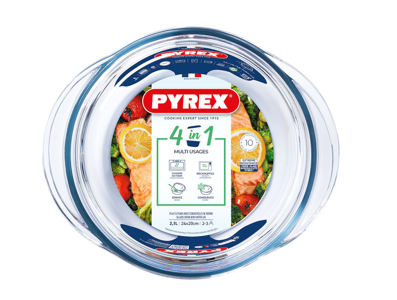 Pyrex Essentials ovenschaal met deksel 25x20x11cm 2,1L
