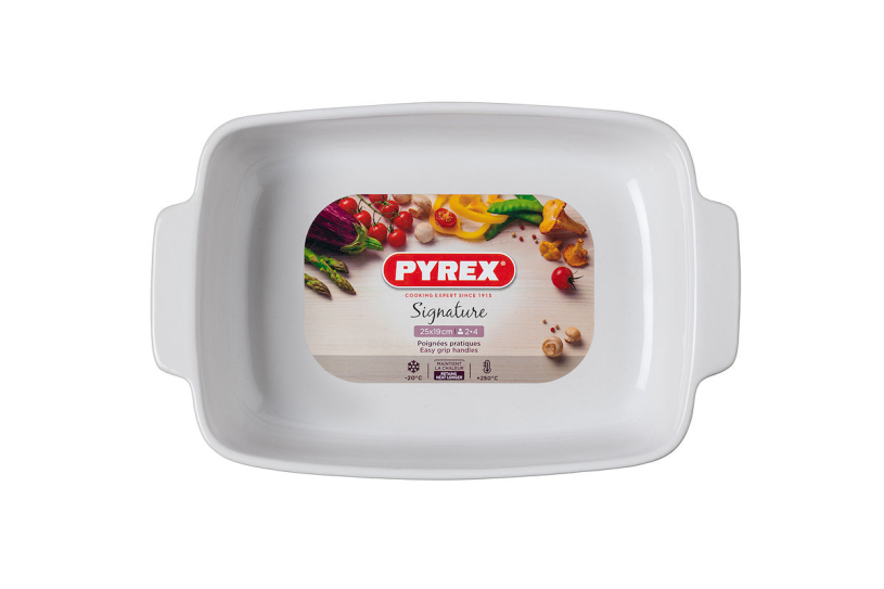 Pyrex Signature ovenschaal keramiek wit 25x19cm