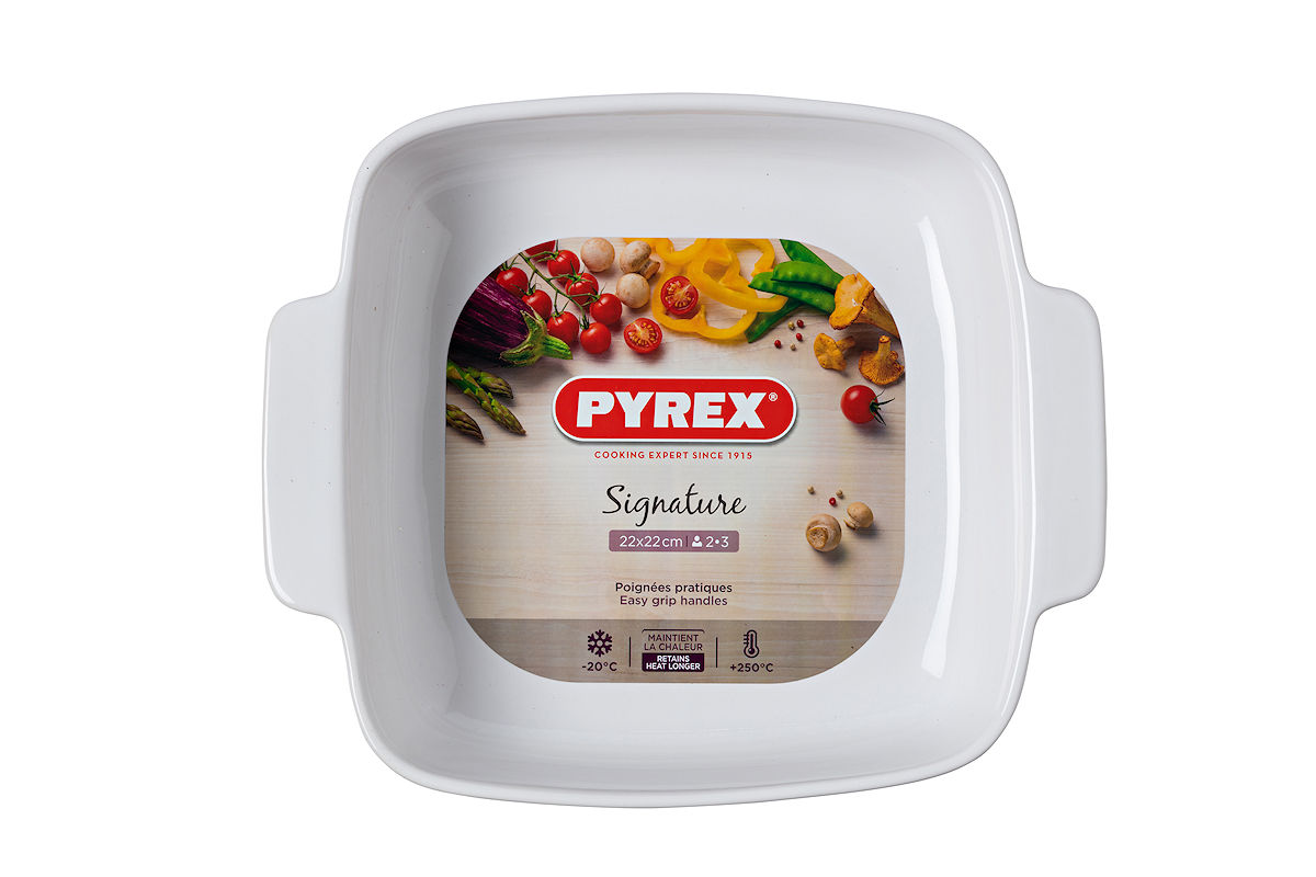 Pyrex Signature ovenschaal keramiek wit 22x22cm