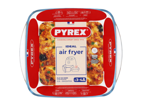 Pyrex Airfryer ovenschaal vierkant 25x22x7cm 2.2L
