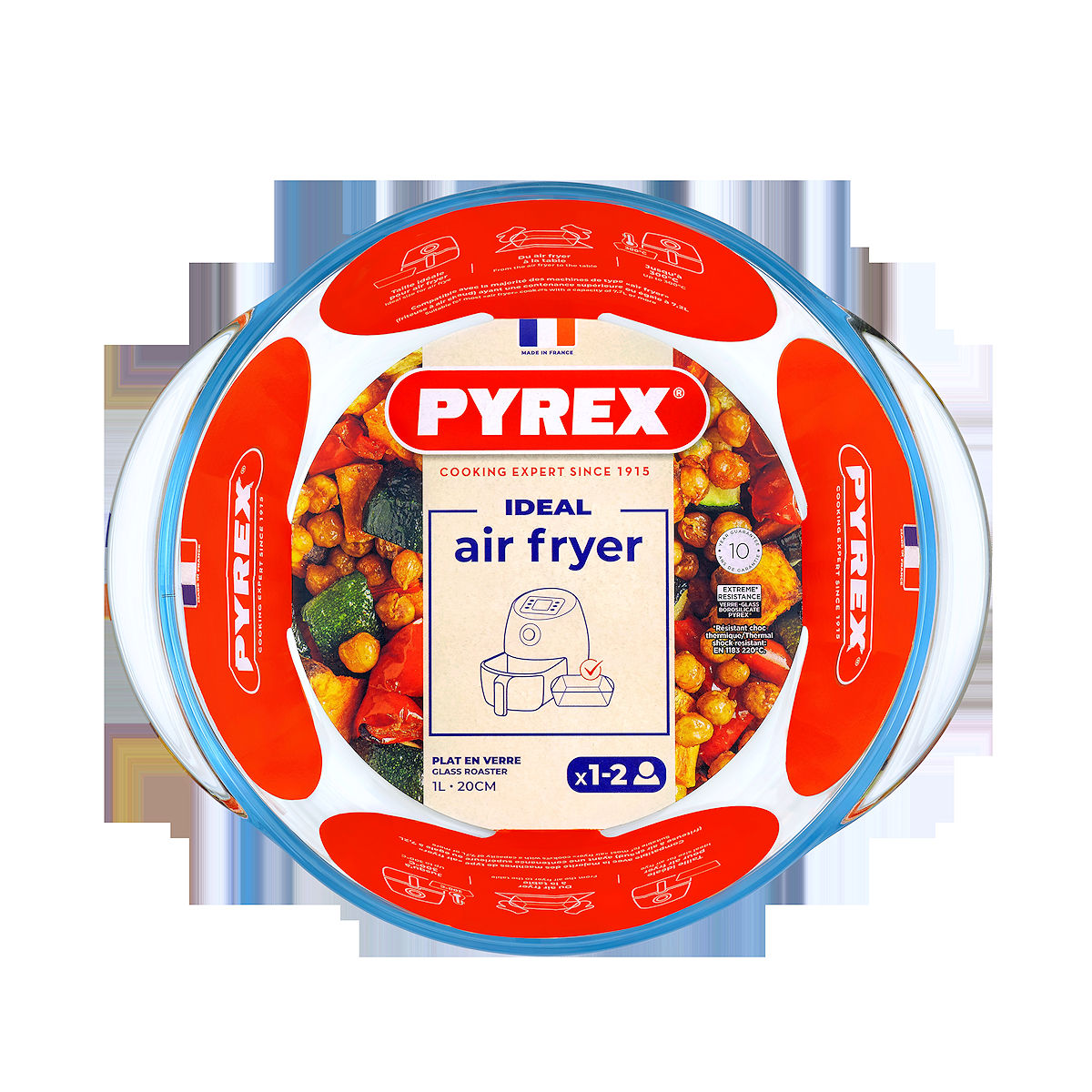 Pyrex Airfryer ovenschaal rond 20x18x7cm 1L