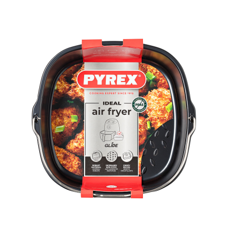 Pyrex Airfryer ovenschaal metaal vierkant 22x21x7,5cm 1,9L